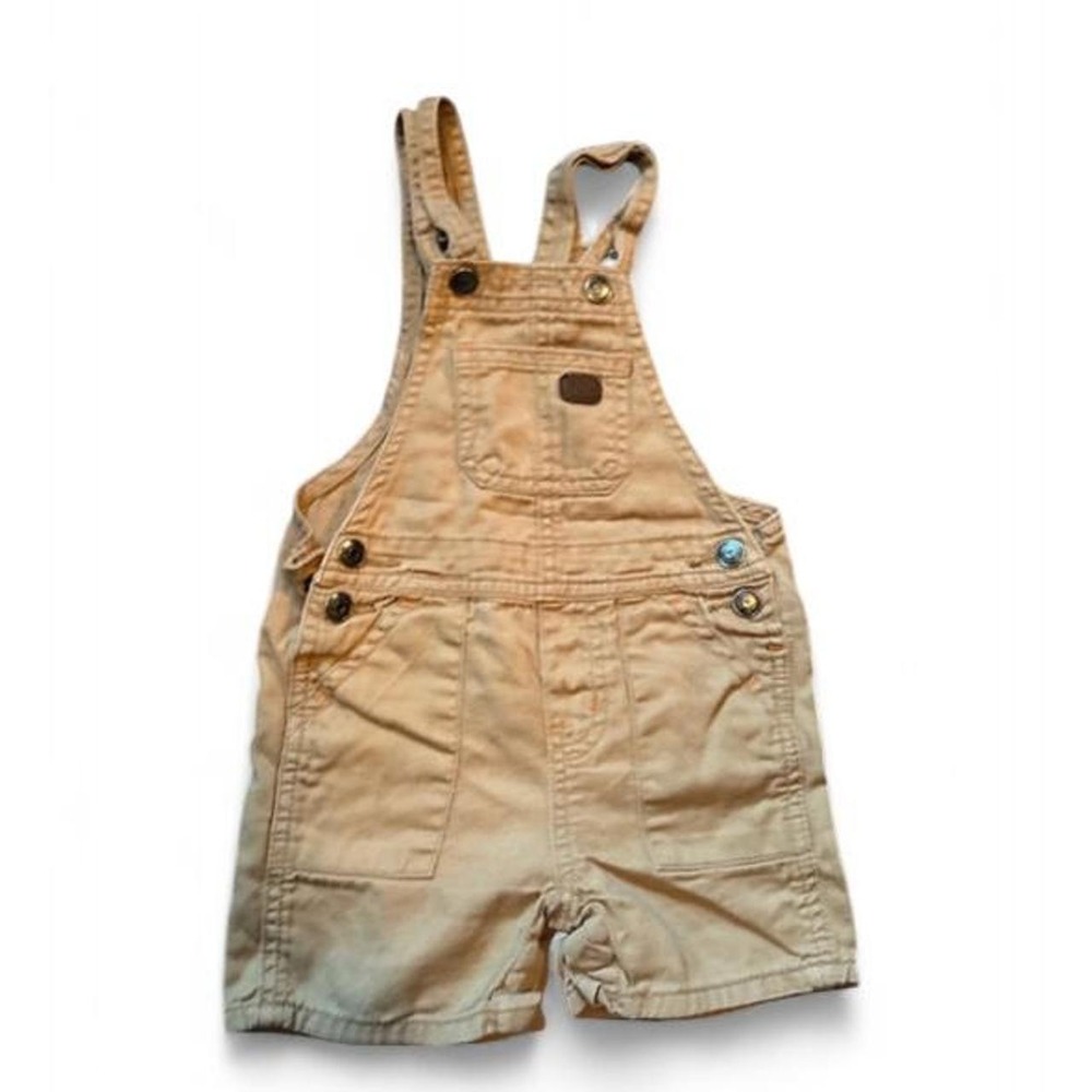 Lee Kids Khaki Tan Cotton Shortalls Overalls 18 Months Baby Boy Girl